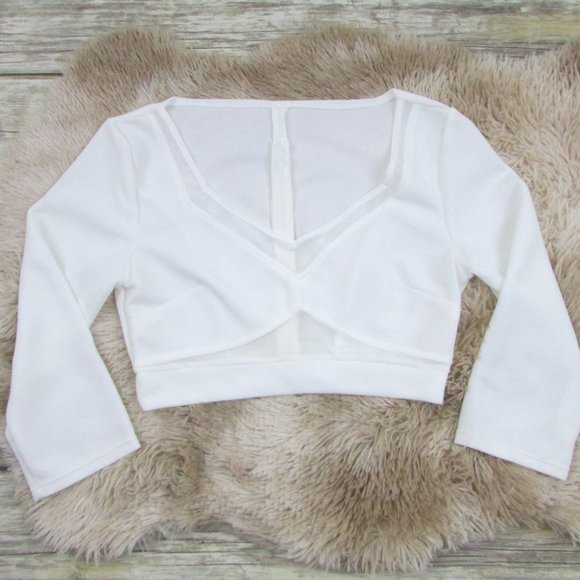 Sexy Mesh Inset Crop Top - Picture 6 of 10